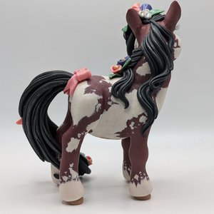 Bay Paint Chunky Pony with Calla Lillies